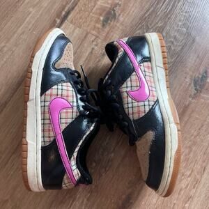 Vintage Nike Dunk Low '05 PS 'Hemp Checkerboard' Burberry Plaid Pink Kids 5.5Y